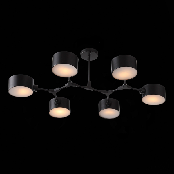 SLE183402-06 Светильник потолочный Черный/Черный E14 6*60W GIMENTO, изображение 5