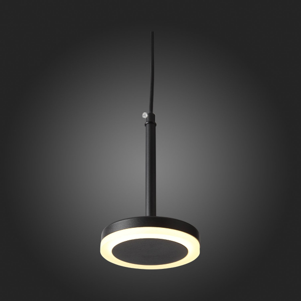 ST104.403.06 Светильник подвесной Черный LED 1*6W 3000K 468Lm Ra&gt;80 120° D112xH184 170-240V Подвесные светильники, изображение 8