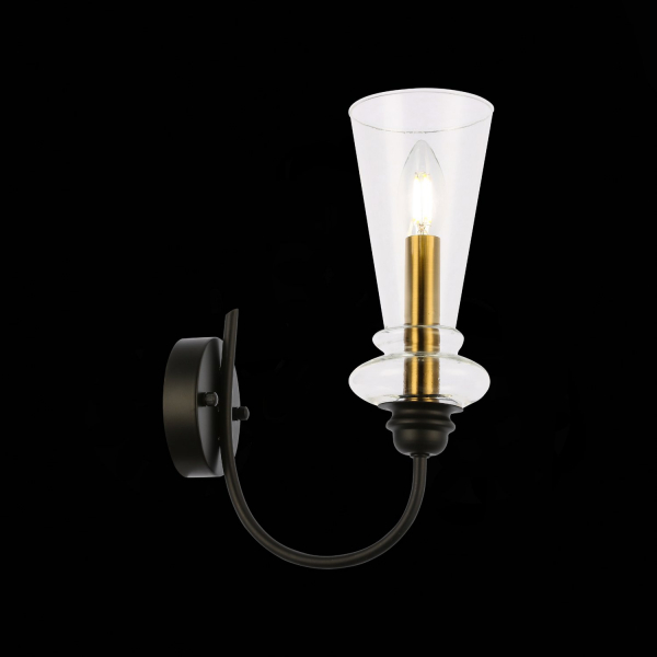 SLE112401-01 Светильник настенный Черный/Прозрачный E14 1*40W RAMMO, изображение 7