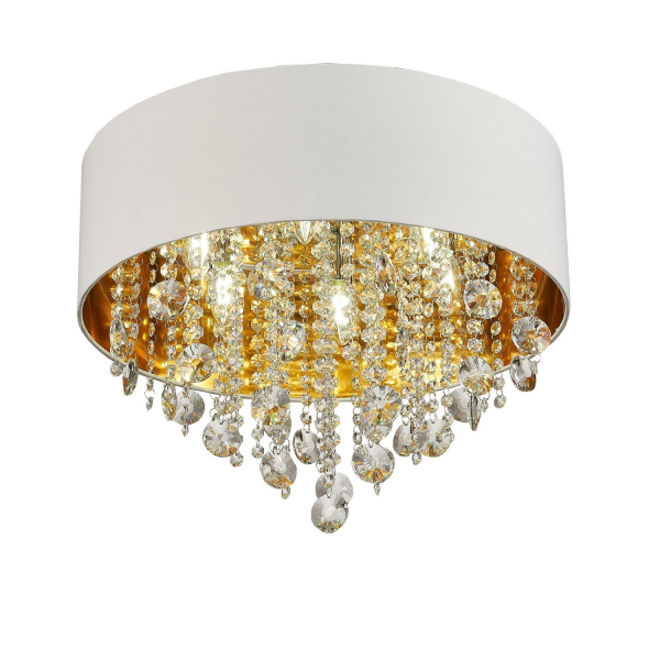 SL1350.502.06 Светильник потолочный ST-Luce Хром/Белый, Золотистый, Прозрачный E14 6*40W LACCHIA, изображение 3