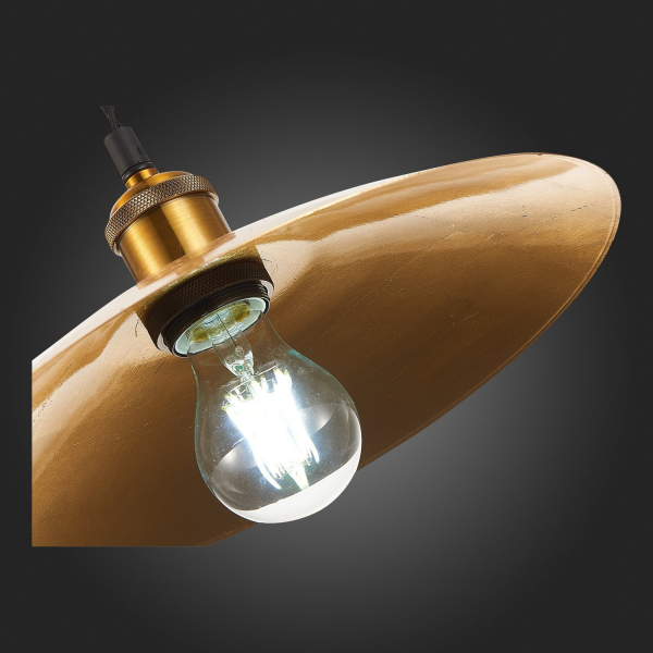 SL1017.203.01 Светильник подвесной ST-Luce Черный/Золотистый E27 1*60W ROMO, изображение 12