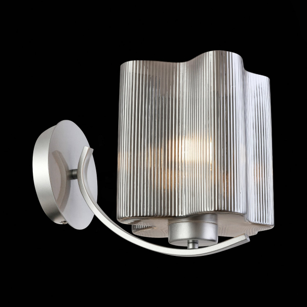 SL117.701.01 Бра ST-Luce Серебристый/Дымчатый E27 1*60W ONDE, изображение 7