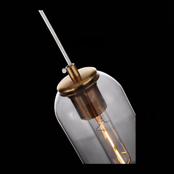 SL1145.343.01 Светильник подвесной ST-Luce Латунь/Дымчатый E27 1*60W CALLANA, изображение 5