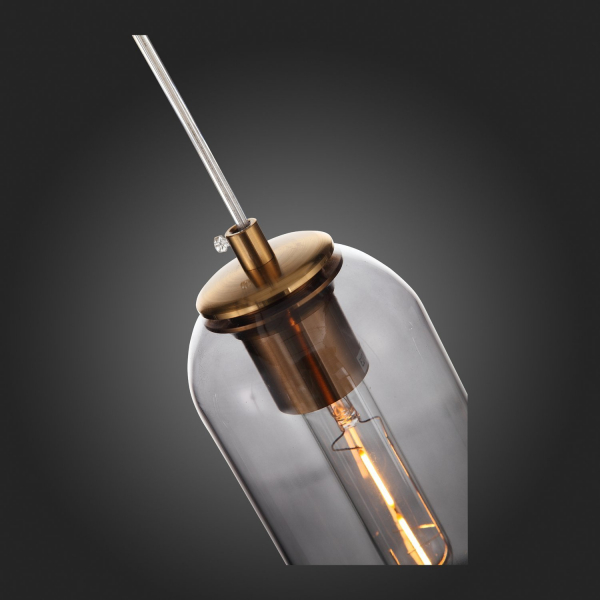 SL1145.343.01 Светильник подвесной ST-Luce Латунь/Дымчатый E27 1*60W CALLANA, изображение 8