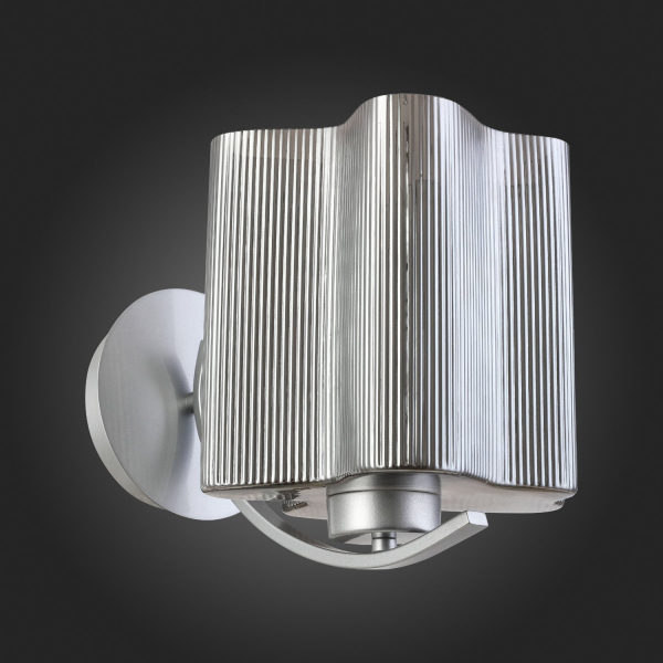 SL117.701.01 Бра ST-Luce Серебристый/Дымчатый E27 1*60W ONDE, изображение 10