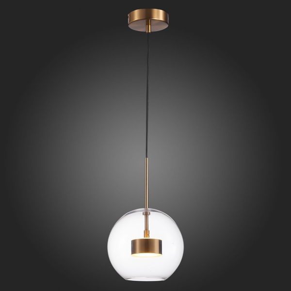 SL1133.233.01 Светильник подвесной ST-Luce Латунь/Прозрачный LED 1*14W 3000K BOPONE, изображение 5