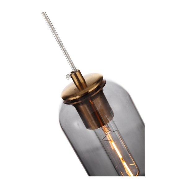SL1145.343.01 Светильник подвесной ST-Luce Латунь/Дымчатый E27 1*60W CALLANA, изображение 2