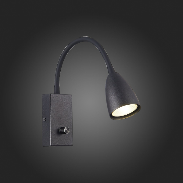 SL1014.401.01 Светильник настенный ST-Luce Черный/Черный GU10 1*3W Настенные светильники, изображение 7