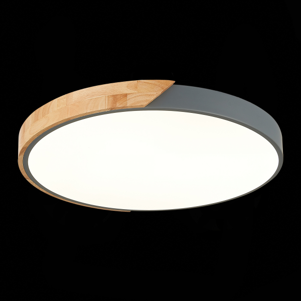 SLE200972-01 Светильник потолочный Серый, Светлое дерево/Белый LED 1*45W 3000K/4000K/6000K FESTA, изображение 5