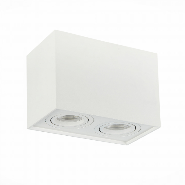 ST109.507.02 Светильник потолочный Белый GU10 2*50W  L181xW100xH123 220V Без ламп Накладные светильники, изображение 2