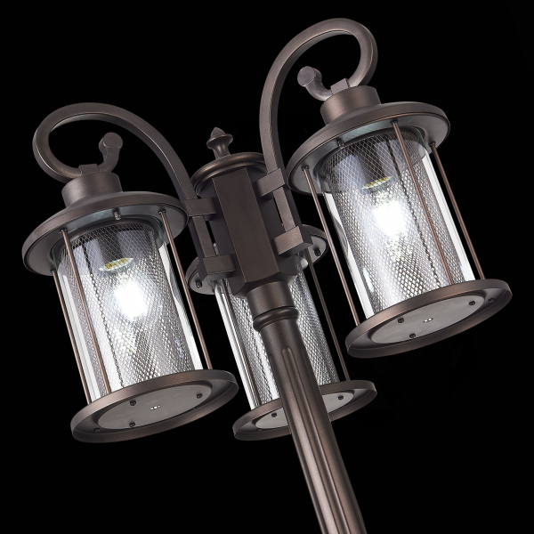 SL080.425.03 Светильник уличный наземный ST-Luce Темный кофе/Прозрачный, Темный кофе E27 3*100W LASTERO, изображение 9