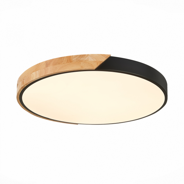 SLE200942-01 Светильник потолочный Черный, Светлое дерево/Белый LED 1*45W 3000K/4000K/6000K FESTA, изображение 2