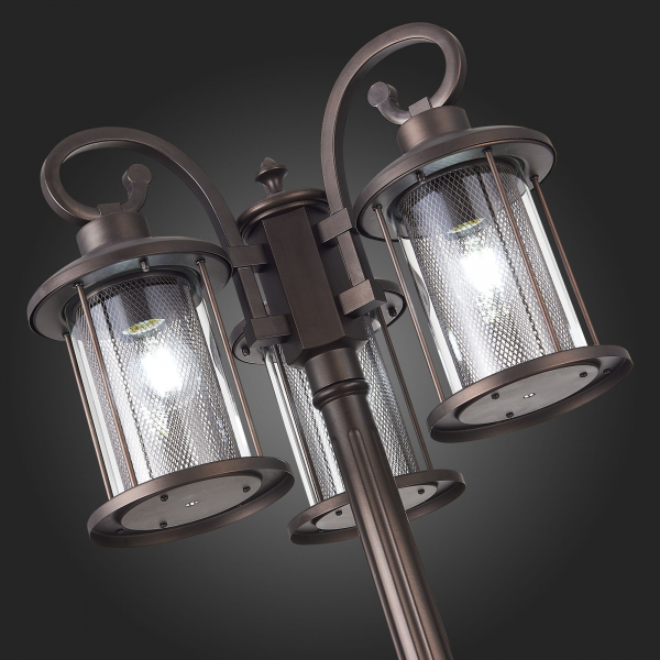 SL080.425.03 Светильник уличный наземный ST-Luce Темный кофе/Прозрачный, Темный кофе E27 3*100W LASTERO, изображение 14