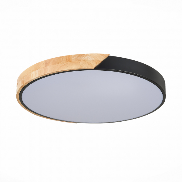 SLE200942-01 Светильник потолочный Черный, Светлое дерево/Белый LED 1*45W 3000K/4000K/6000K FESTA, изображение 4