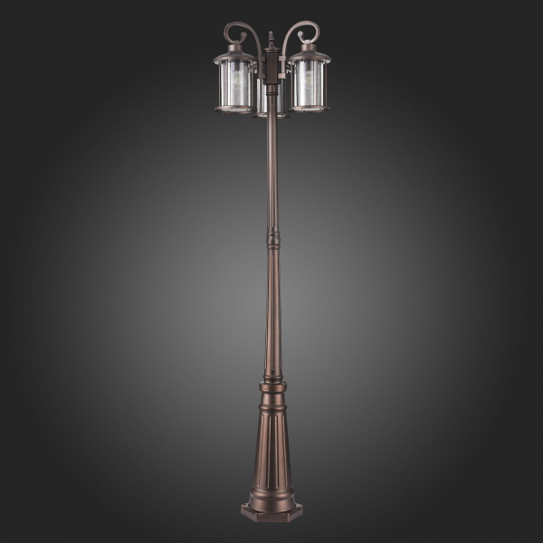 SL080.425.03 Светильник уличный наземный ST-Luce Темный кофе/Прозрачный, Темный кофе E27 3*100W LASTERO, изображение 12