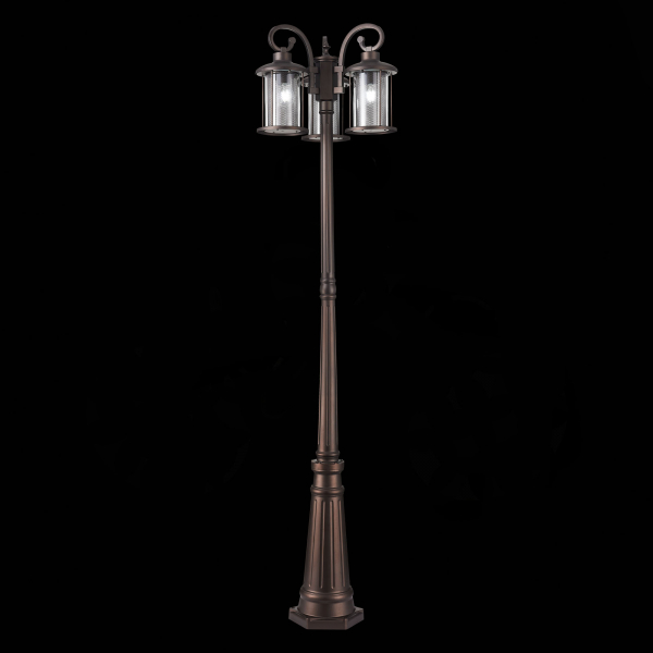 SL080.425.03 Светильник уличный наземный ST-Luce Темный кофе/Прозрачный, Темный кофе E27 3*100W LASTERO, изображение 6