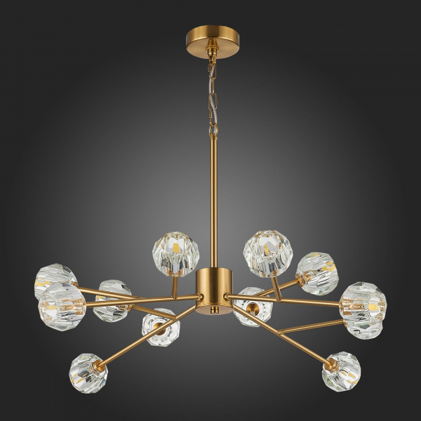 SL1166.303.12 Светильник подвесной ST-Luce Латунь/Прозрачный G9 LED 12*5W ROMANO, изображение 10