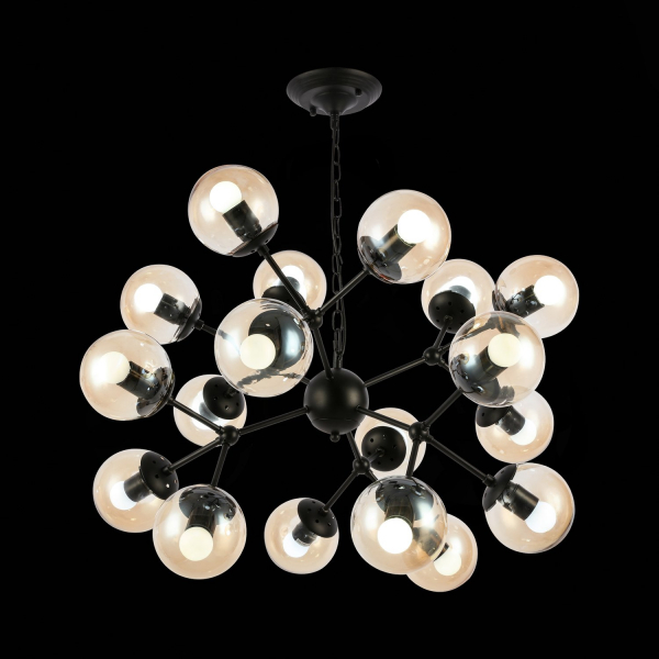 SLE154913-18 Светильник подвесной Черный/Янтарный E27 18*60W LACOTTA, изображение 4