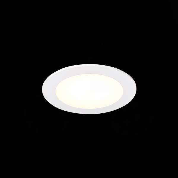 ST209.548.06 Св-к встр. Белый LED 1*6W 4000K 370Lm Ra80 110° IP20 D120xH8 90-265V Встраиваемые светильники, изображение 7