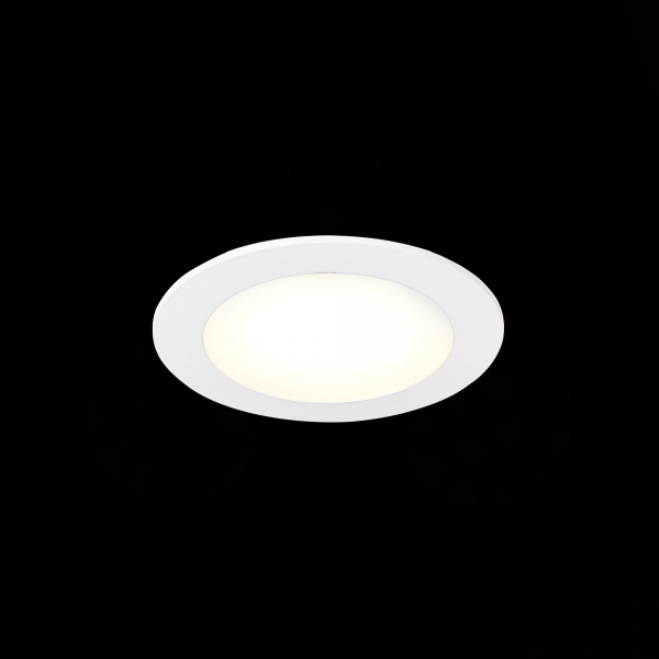 ST209.538.06 Св-к встр. Белый LED 1*6W 3000K 330Lm Ra80 110° IP20 D120xH8 90-265V Встраиваемые светильники, изображение 7