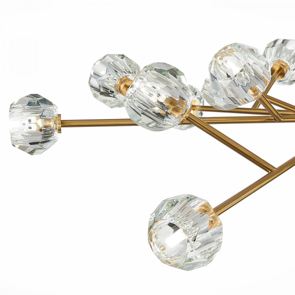 SL1166.303.18 Светильник подвесной ST-Luce Латунь/Прозрачный G9 LED 18*5W ROMANO, изображение 4