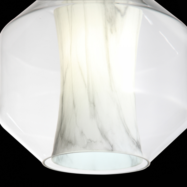 SL1169.113.01 Подвес ST-Luce Черный/Прозрачный, Белый E27 1*40W MARMO, изображение 6