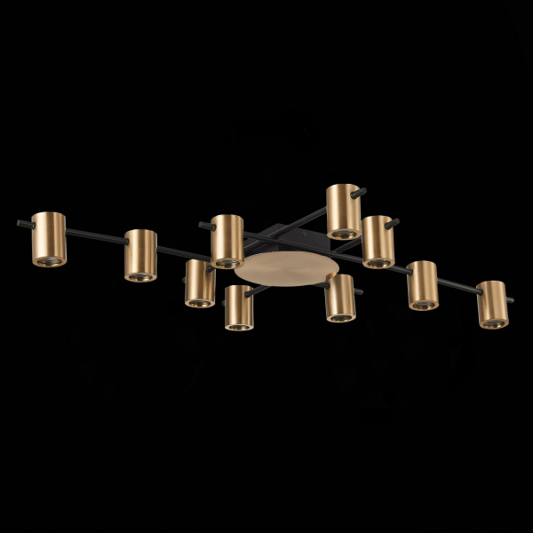 SL1207.402.10 Светильник потолочный ST-Luce Черный/Латунь GU10 10*7W VEROLI, изображение 4