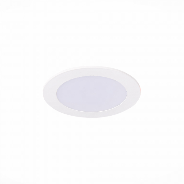 ST209.538.06 Св-к встр. Белый LED 1*6W 3000K 330Lm Ra80 110° IP20 D120xH8 90-265V Встраиваемые светильники, изображение 4