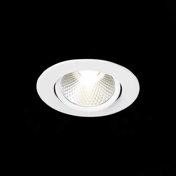 ST211.538.06.24 Св-к встр. Белый LED 1*6W 3000K 480Lm Ra80 24° IP20 D86xH50 220-240V Встраиваемые светильники, изображение 7
