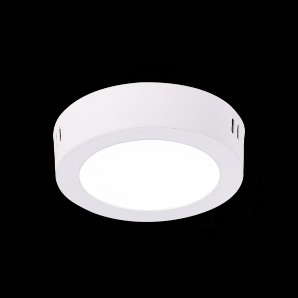 ST112.532.06 Светильник настенно-потолочный Белый LED 1*6W 3000K 330Lm Ra80 120° IP20 D110xH28 90-265V Накладные светильники, изображение 3
