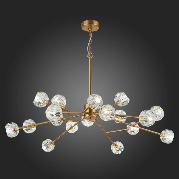 SL1166.303.18 Светильник подвесной ST-Luce Латунь/Прозрачный G9 LED 18*5W ROMANO, изображение 9