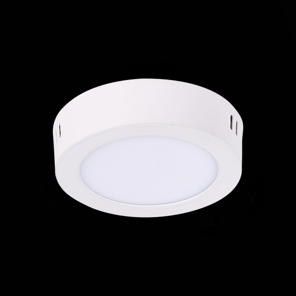 ST112.542.06 Светильник настенно-потолочный Белый LED 1*6W 4000K 370Lm Ra80 120° IP20 D110xH28 90-265V Накладные светильники, изображение 6