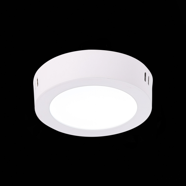 ST112.542.06 Светильник настенно-потолочный Белый LED 1*6W 4000K 370Lm Ra80 120° IP20 D110xH28 90-265V Накладные светильники, изображение 3