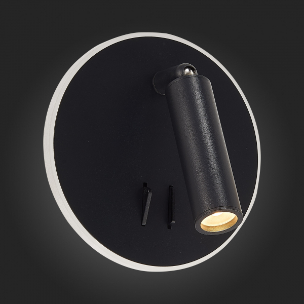 SL1586.413.01 Светильник настенный Черный LED 1*8W 3000K 624Lm Ra&gt;80 24° IP20 L-xW155xH155 170-240V Настенные светильники, изображение 9