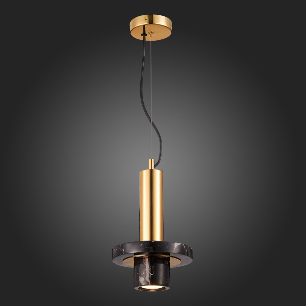 SL1210.403.01 Светильник подвесной ST-Luce Золотистый/Черный GU10 1*5W PIETRA, изображение 9