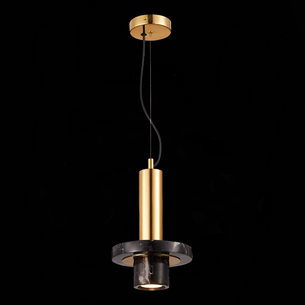 SL1210.403.01 Светильник подвесной ST-Luce Золотистый/Черный GU10 1*5W PIETRA, изображение 5