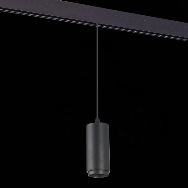 ST357.433.06 Магнитный трековый светильник подвесной ZOOM Черный LED 1*6W 3000K 667Lm Ra&gt;80 10-60° IP20 D60xH120 48V SKYLINE 48, изображение 5