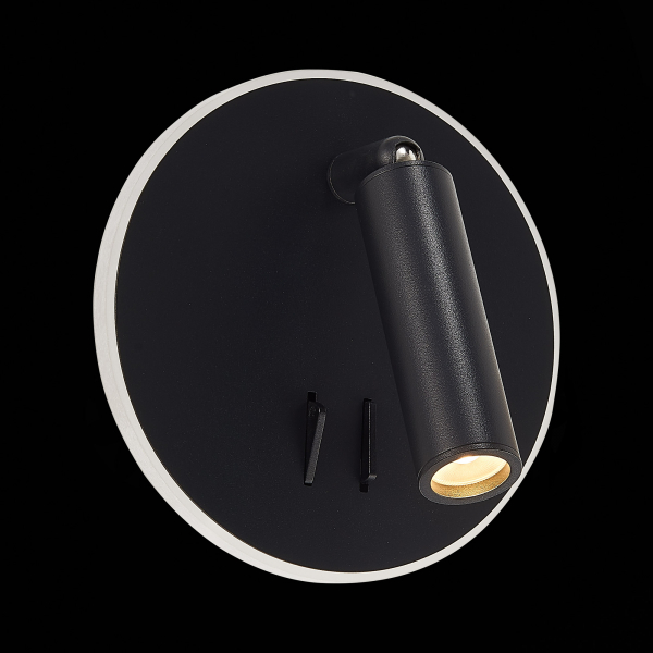 SL1586.413.01 Светильник настенный Черный LED 1*8W 3000K 624Lm Ra&gt;80 24° IP20 L-xW155xH155 170-240V Настенные светильники, изображение 6