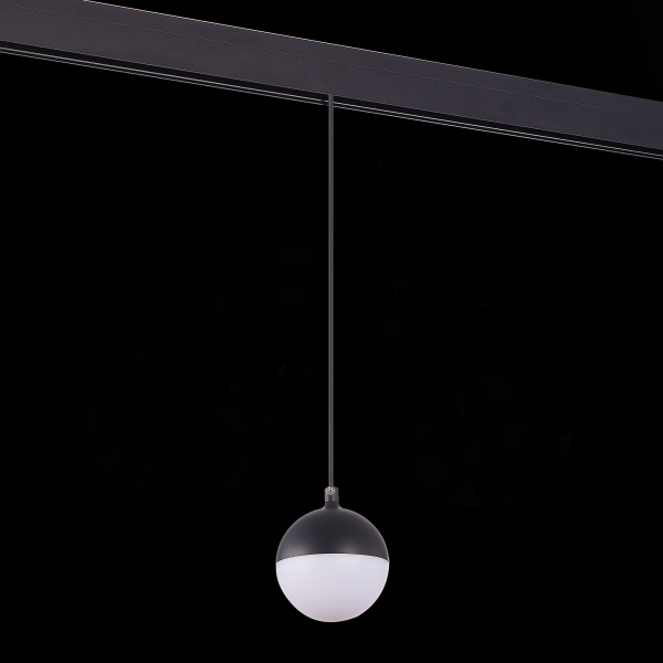 ST358.443.07 Магнитный трековый светильник подвесной Черный LED 1*7W 4000K 520Lm Ra&gt;80 120° IP20 D90xH90 48V SKYLINE 48, изображение 5