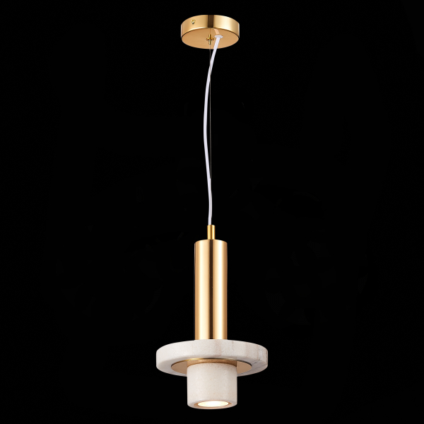 SL1210.503.01 Светильник подвесной ST-Luce Золотистый/Белый GU10 1*5W PIETRA, изображение 4