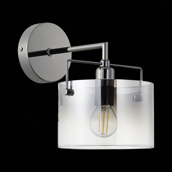 SLE155601-01 Светильник настенный Хром/Дымчатый E14 1*40W NOSTA, изображение 4 SLE155601-01 Светильник настенный Хром/Дымчатый E14 1*40W NOSTA, изображение 4