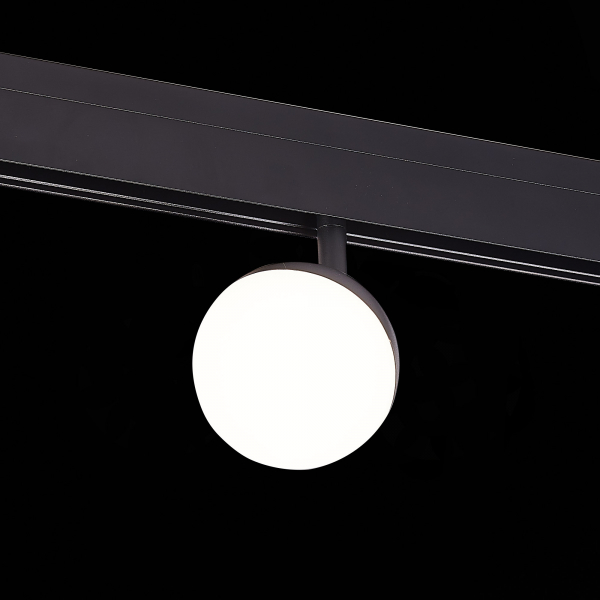 ST358.436.07 Магнитный трековый светильник Черный LED 1*7W 3000K 520Lm Ra&gt;80 120° IP20 L120xW90xH192 48V SKYLINE 48, изображение 4