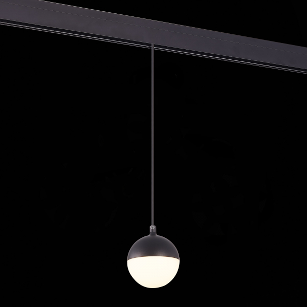 ST358.443.07 Магнитный трековый светильник подвесной Черный LED 1*7W 4000K 520Lm Ra&gt;80 120° IP20 D90xH90 48V SKYLINE 48, изображение 4