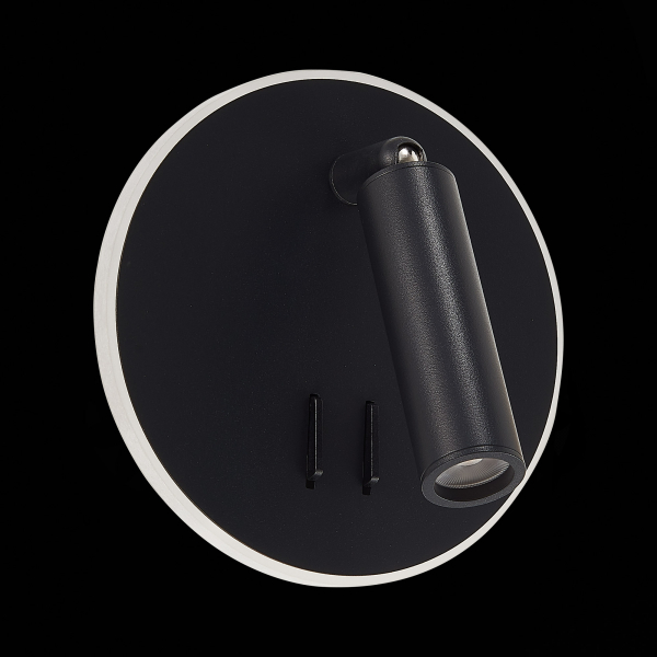SL1586.413.01 Светильник настенный Черный LED 1*8W 3000K 624Lm Ra&gt;80 24° IP20 L-xW155xH155 170-240V Настенные светильники, изображение 7