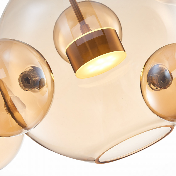 SL1133.313.01 Светильник подвесной ST-Luce Латунь/Коньячный LED 1*10W 3000K BOPONE, изображение 3