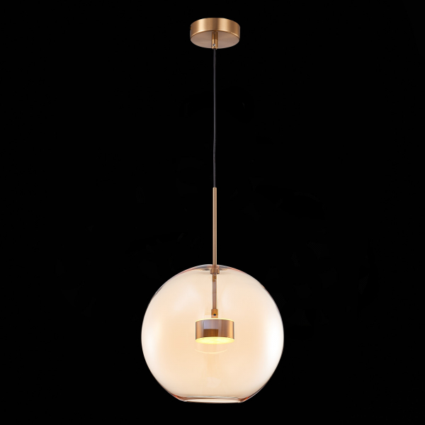 SL1133.323.01 Светильник подвесной ST-Luce Латунь/Коньячный LED 1*10W 3000K BOPONE, изображение 3