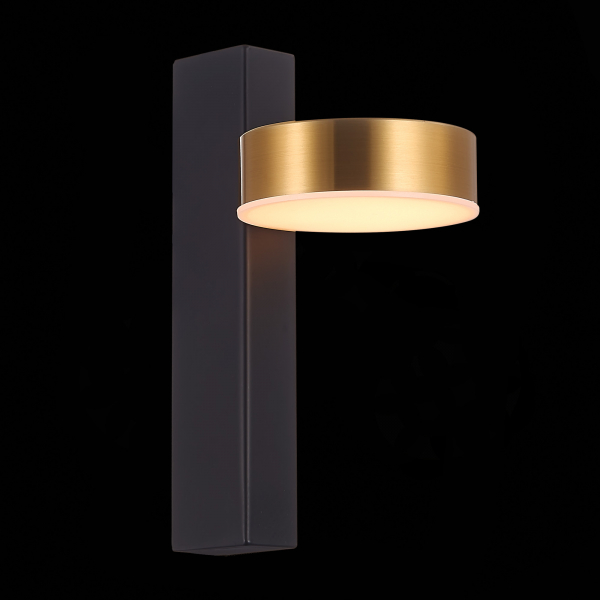 SL6000.301.01 Светильник настенный ST-Luce Черный/Латунь LED 1*7W 3000K PANCES, изображение 4