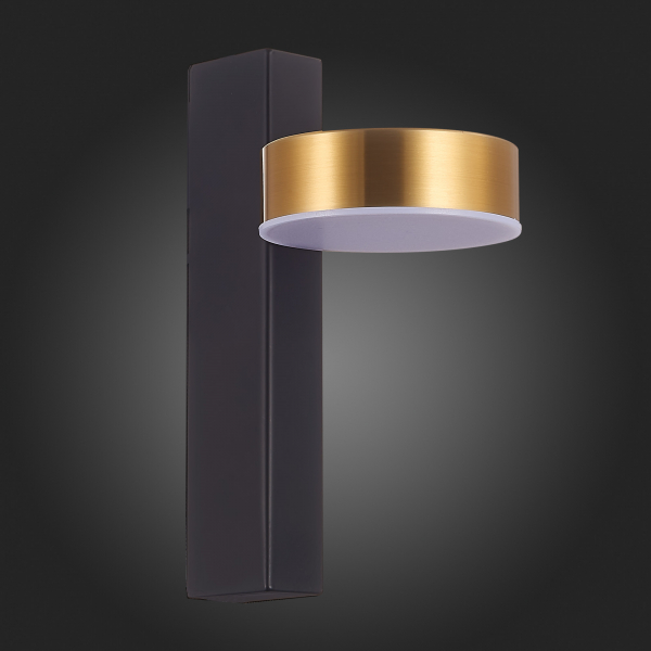 SL6000.301.01 Светильник настенный ST-Luce Черный/Латунь LED 1*7W 3000K PANCES, изображение 8