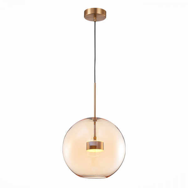SL1133.323.01 Светильник подвесной ST-Luce Латунь/Коньячный LED 1*10W 3000K BOPONE