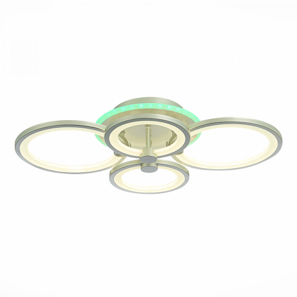 SLE200392-04RGB Светильник потолочный Серебристый/Белый LED 1*100W RGB 8W 3000-6000K LETO